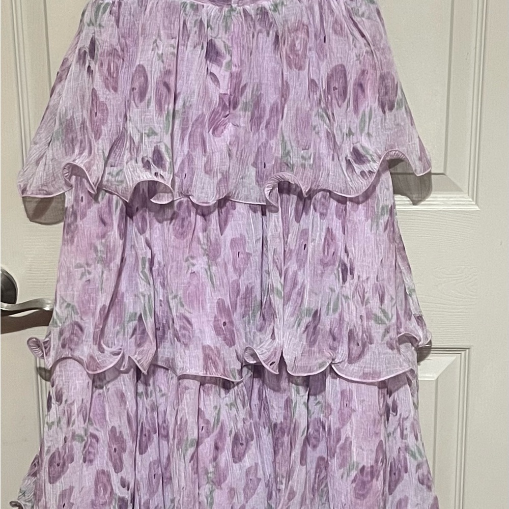 NWOT Astr The Lable Lavender Floral Maxi Dress